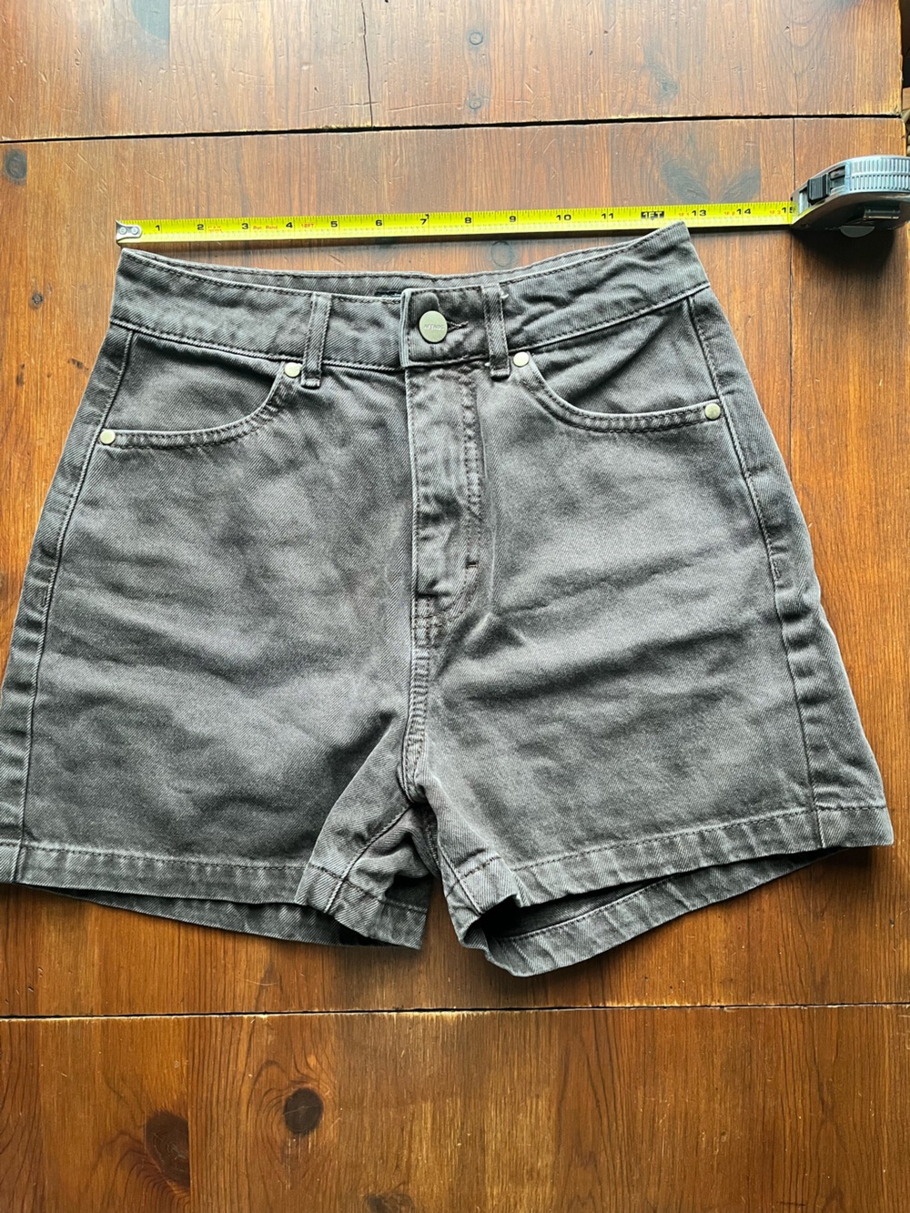 Afends Women's Charcoal Gray Denim Shorts